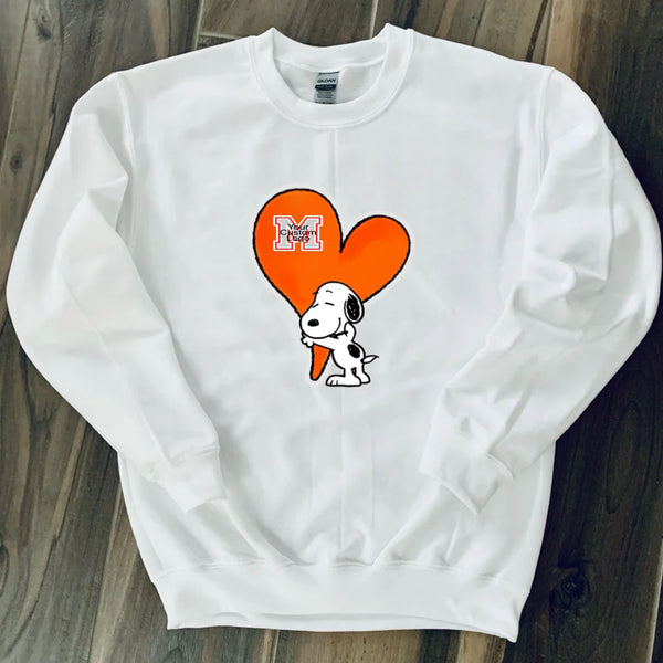 Snoopy Love Crewneck or Hoodie