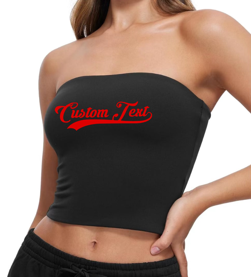 Underline Script Tube Top