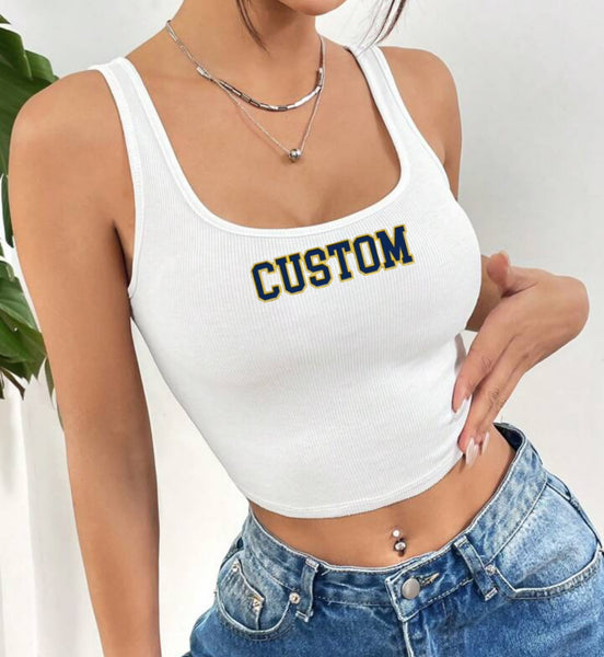 Scoop Neck Varsity Tank