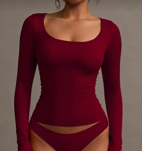 Buttery Square Neck Long Sleeve