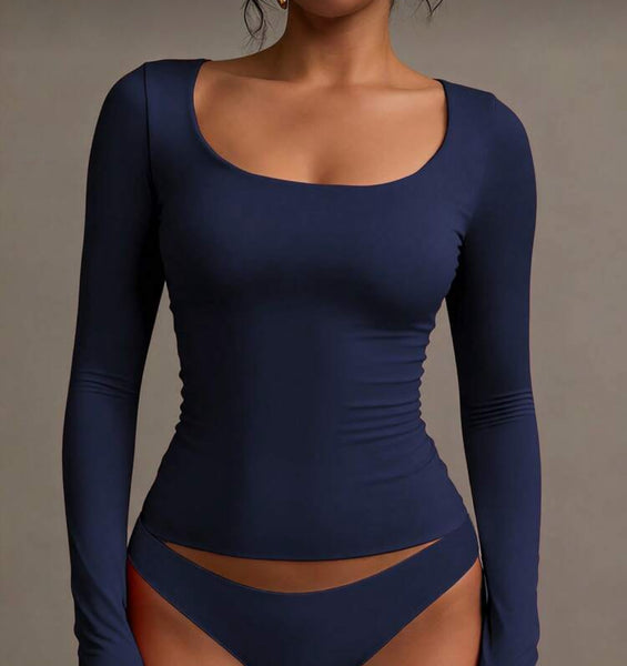 Buttery Square Neck Long Sleeve