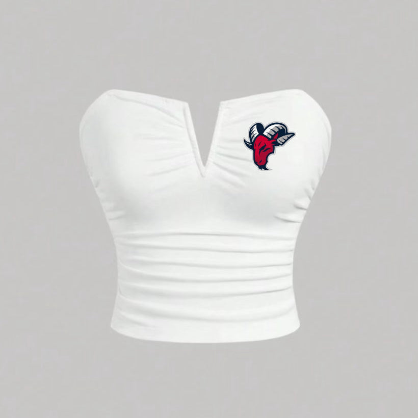 Deep V Cropped Tube Top