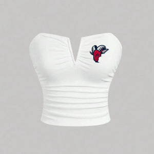 Deep V Cropped Tube Top