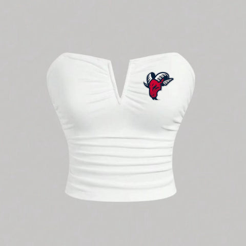 Deep V Cropped Tube Top