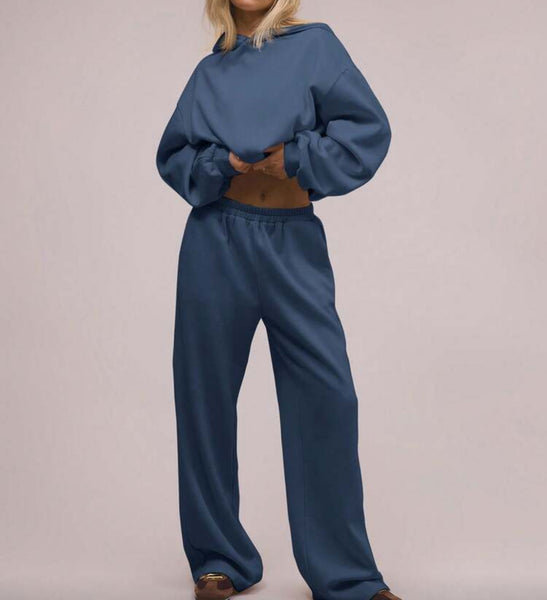 Bow Oversized Hoodie and Sweats Set