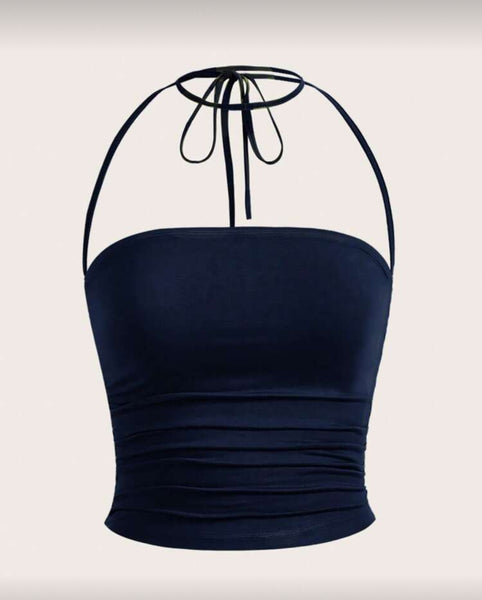 Tied Halter Crop Top