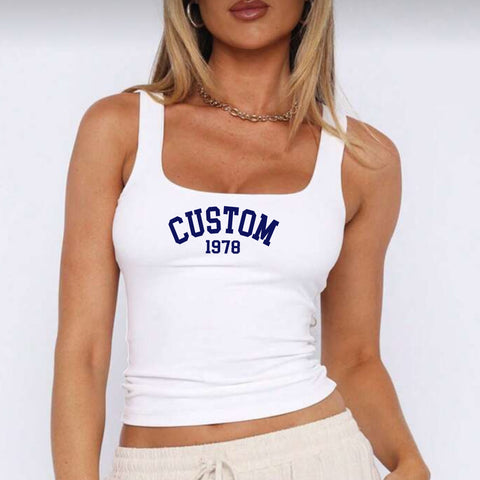 Stretchy Year Est Crop Tank