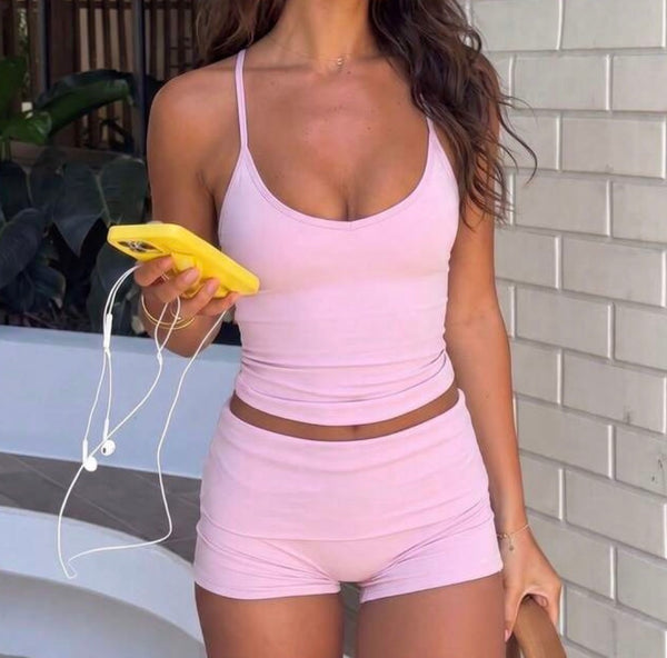 Stretchy Tank and Shorts Set
