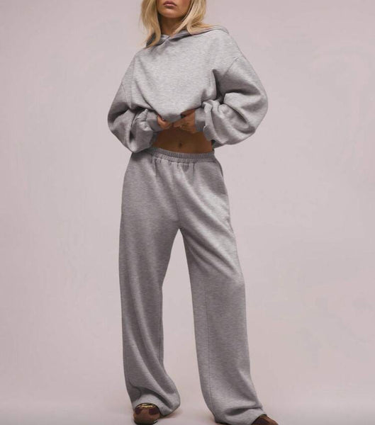 Bow Oversized Hoodie and Sweats Set