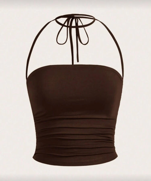 Tied Halter Crop Top