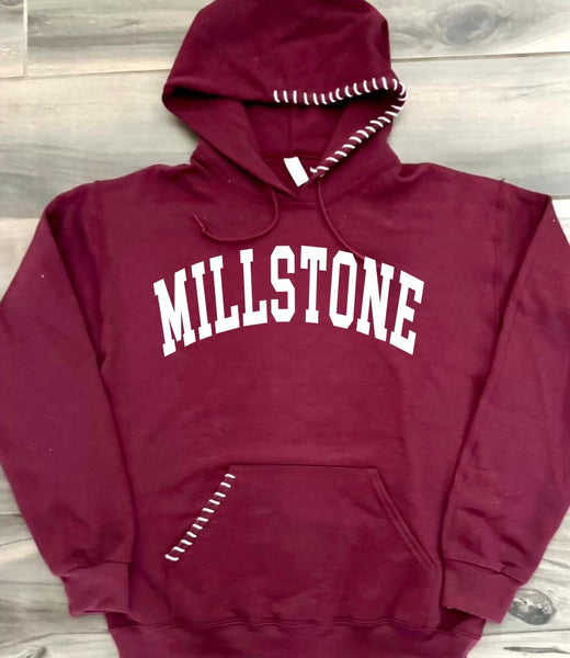 Varsity Hoodie with Hand Stitched Detail