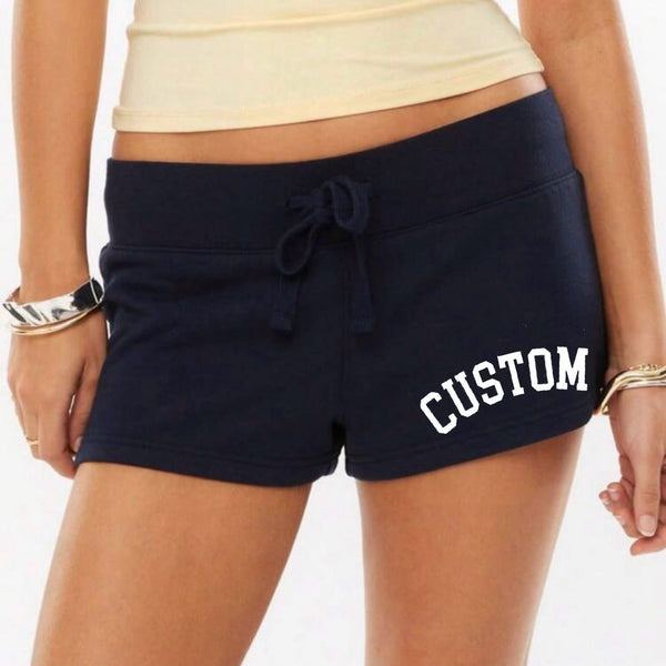 Varsity Text Drawstring Shorts