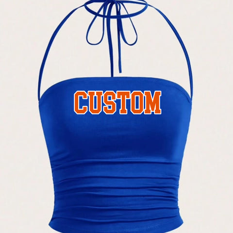 Tied Halter Crop Top