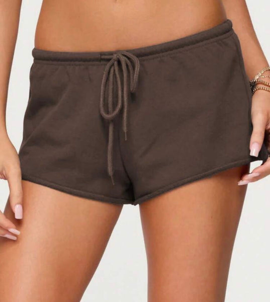 Drawstring Waist Mini Shorts