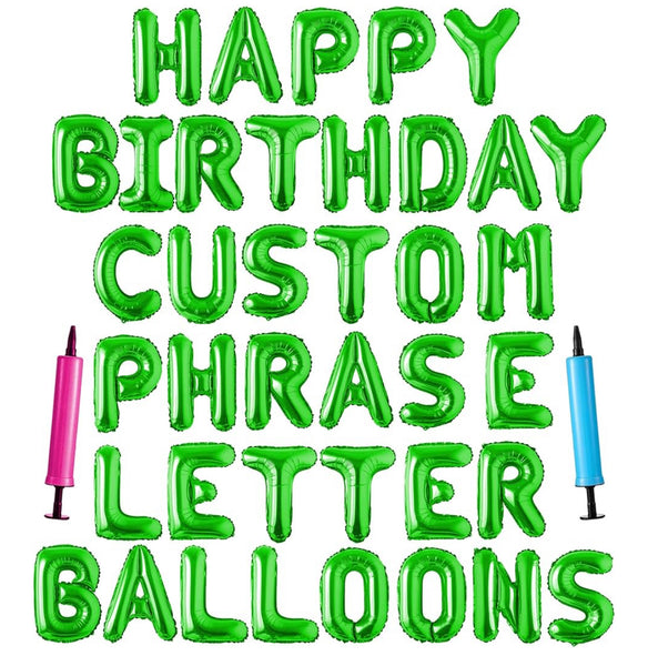 Banner Letter Balloons