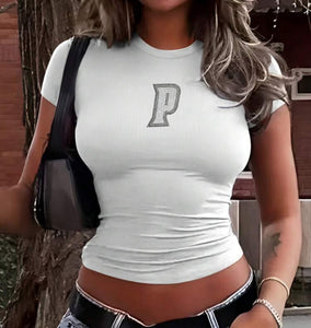 Rhinestone Logo Baby tee