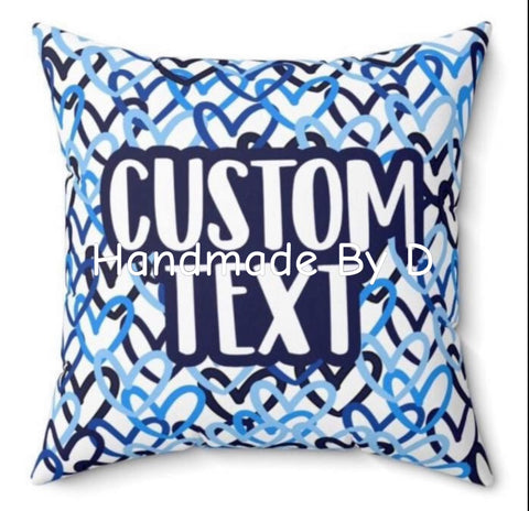 Doodle Hearts Pillow