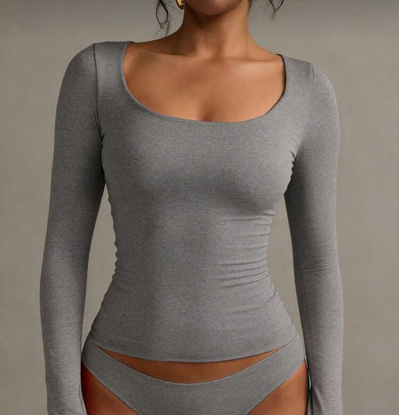 Buttery Square Neck Long Sleeve