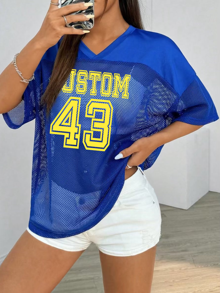 Oversized Varsity Football Jersey