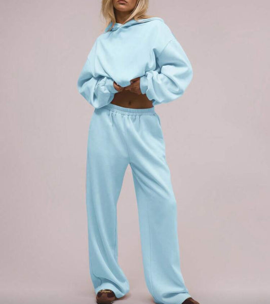 Bow Oversized Hoodie and Sweats Set