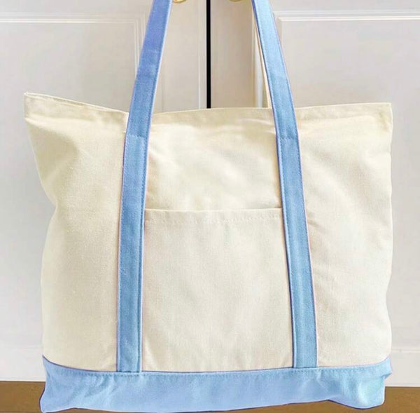 Contrast Strap Tote Bag