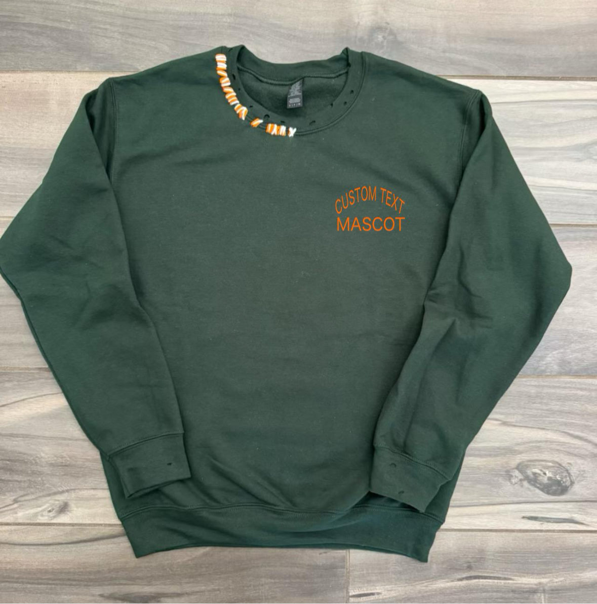 Arched Hand Stitched Crew