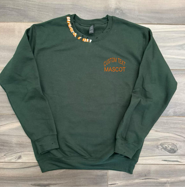 Arched Hand Stitched Crew