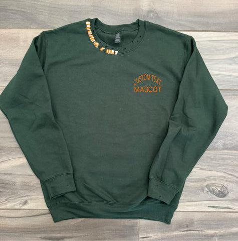 Arched Hand Stitched Crew