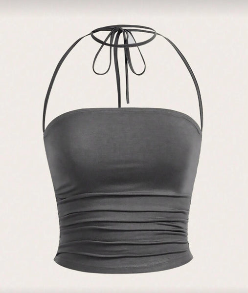 Tied Halter Crop Top