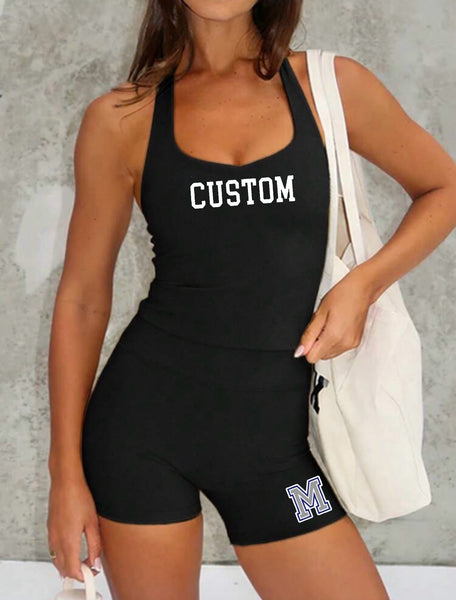 V Neck Workout Tank and Shorts Set