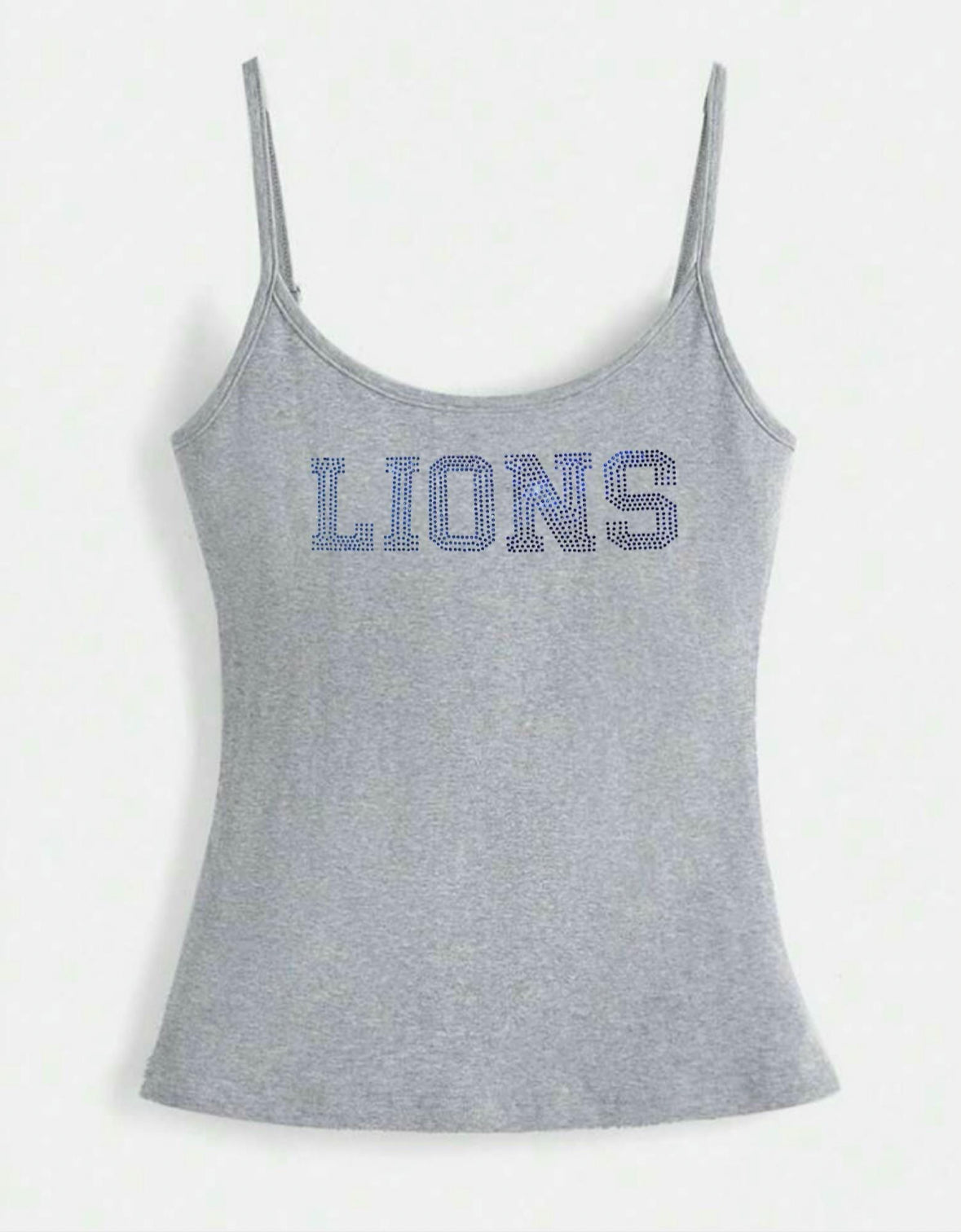 Varsity Rhinestone Skinny Strap Tank