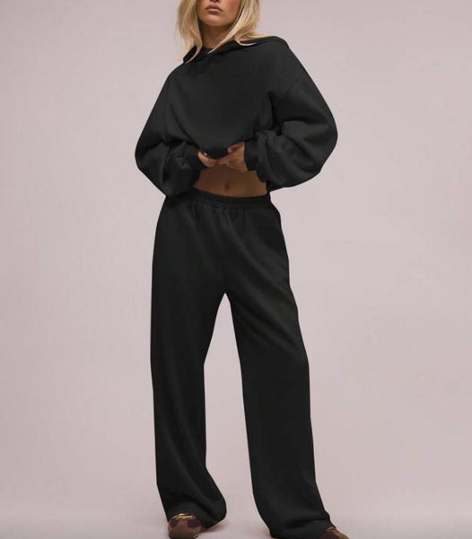 Bow Oversized Hoodie and Sweats Set