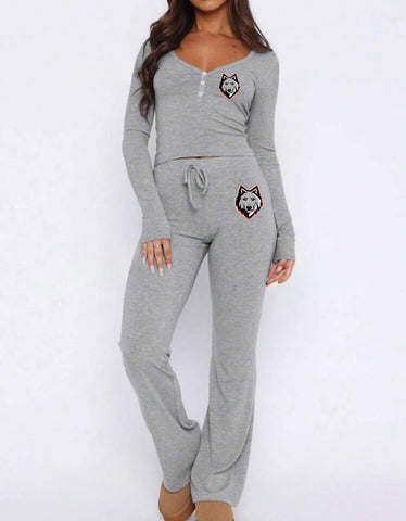 Button Long Sleeve and Pants Set