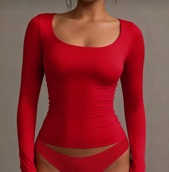 Buttery Square Neck Long Sleeve