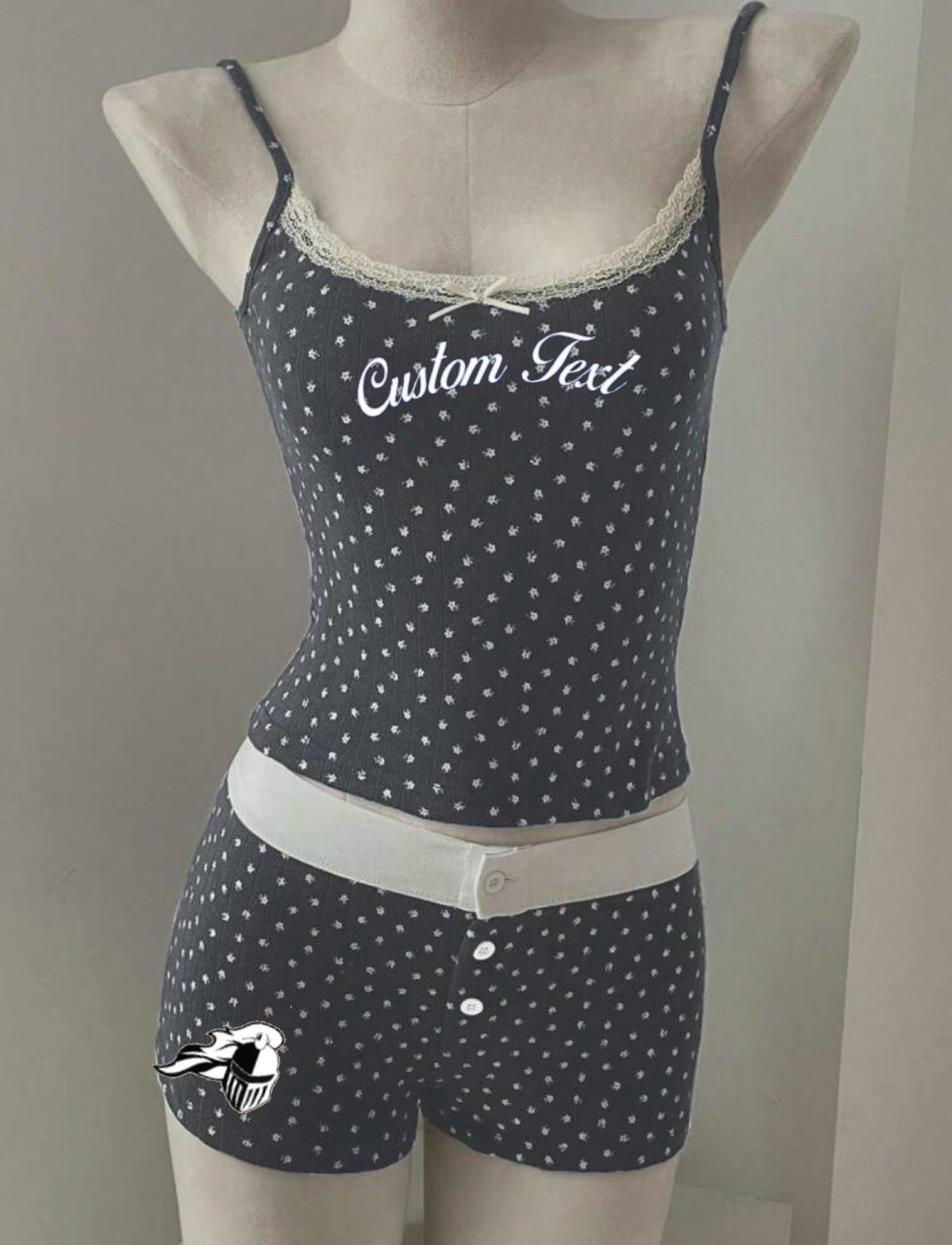 Lace Floral Tank and Shorts Pajama Set