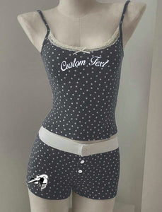 Lace Floral Tank and Shorts Pajama Set