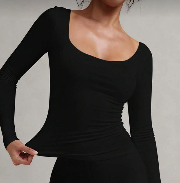 Buttery Square Neck Long Sleeve