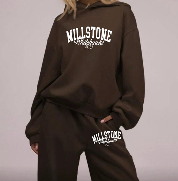 Script Mascot Oversized Hoodie and Sweats Set