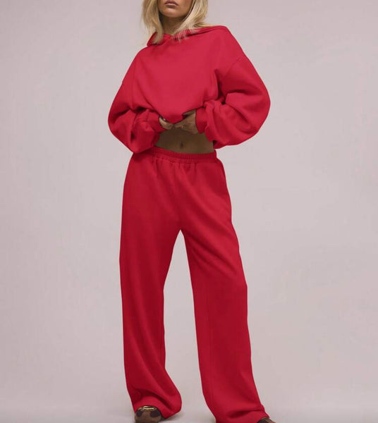 Bow Oversized Hoodie and Sweats Set