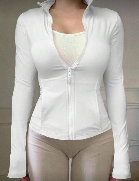 Fitted Athletic Material Jacket