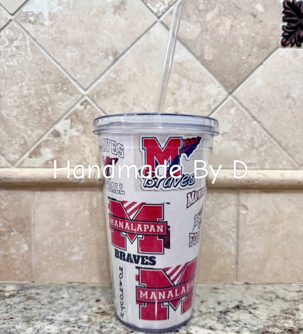 16 Oz Tumbler with Straw