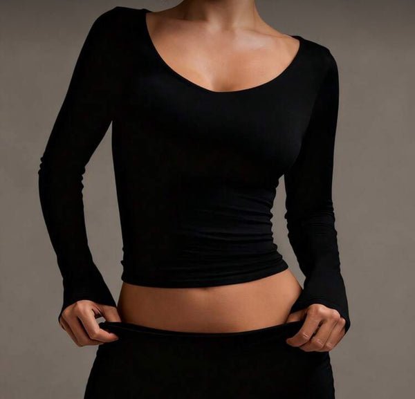 Buttery Soft V Neck Long Sleeve