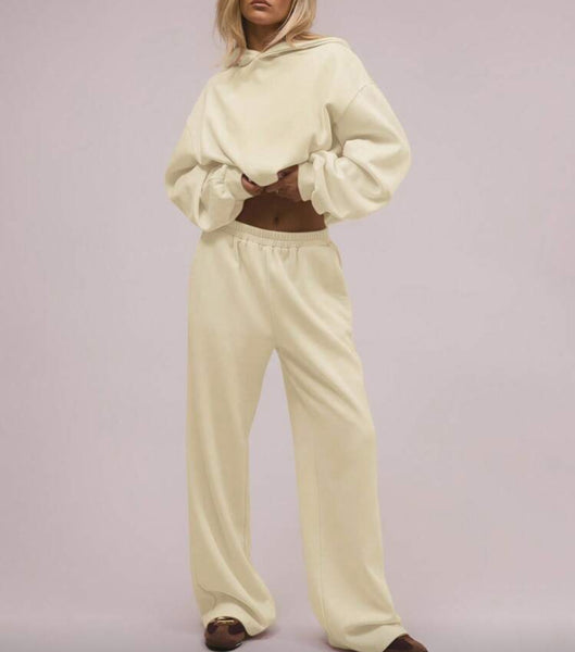 Bow Oversized Hoodie and Sweats Set