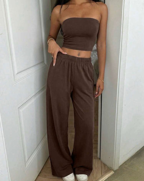 Est Tube Top and Loose Pants Set