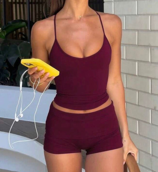 Stretchy Tank and Shorts Set