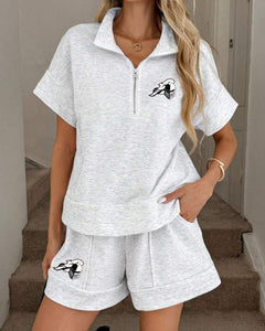 Quarter Zip and Shorts Set