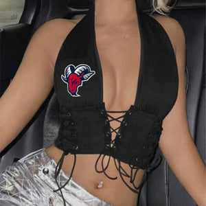 Lace Up Bustier Crop Top