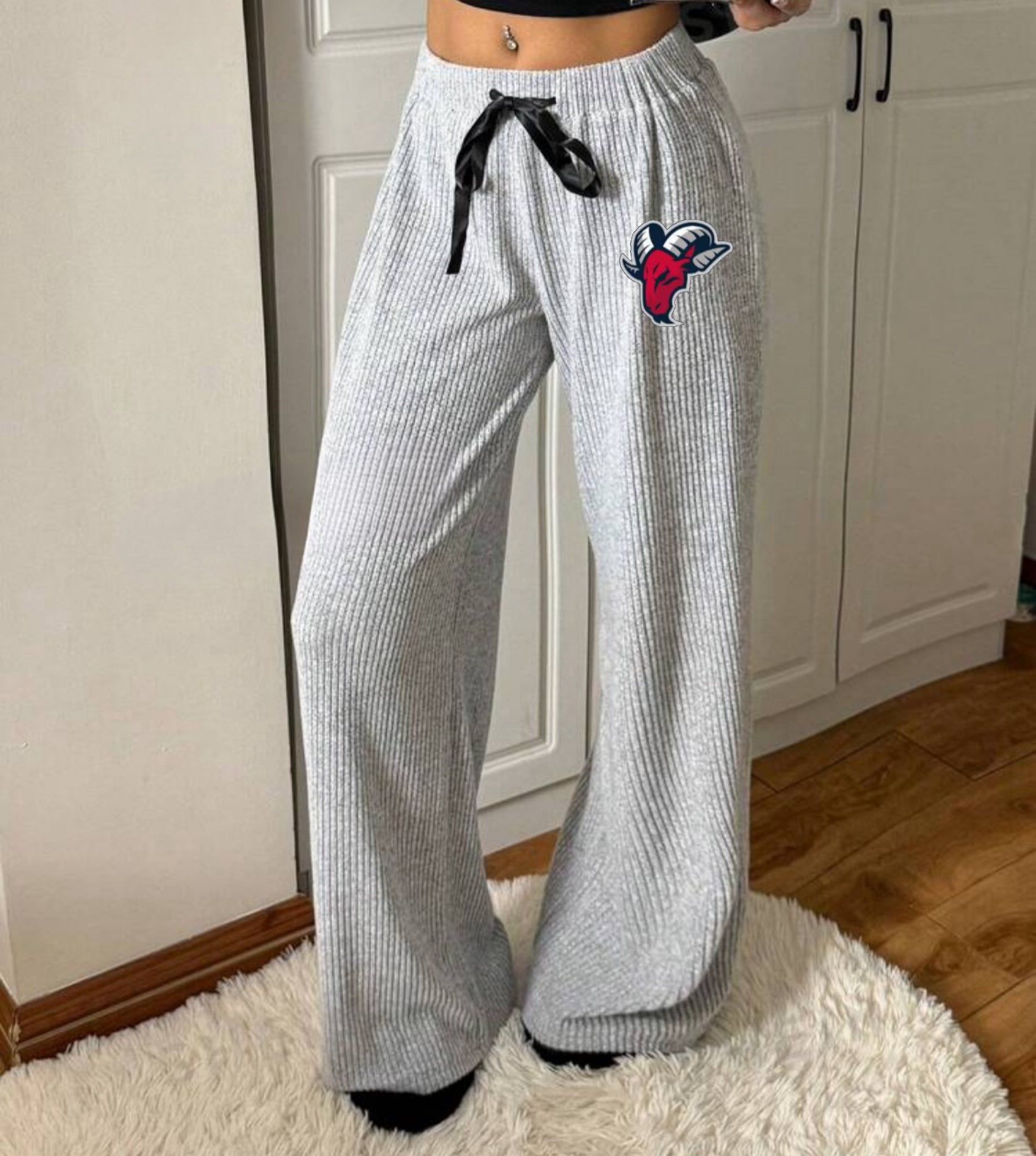 Ribbed Straight Leg Pants