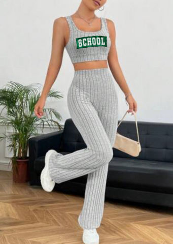 Super Soft Crop top and Pants Lounge Set