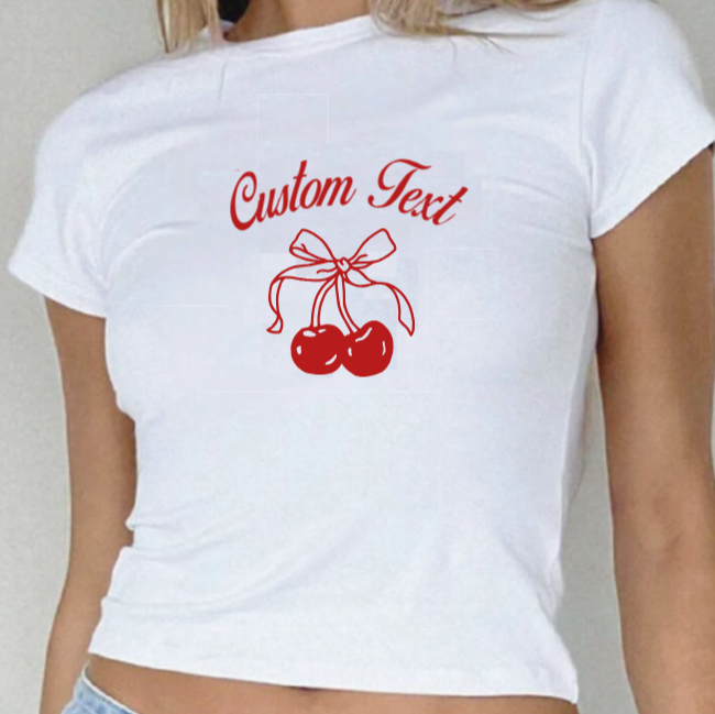 Bow Cherries Baby tee